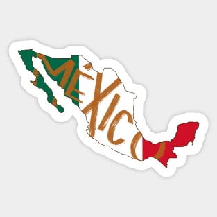 Mexico country typography Sticker